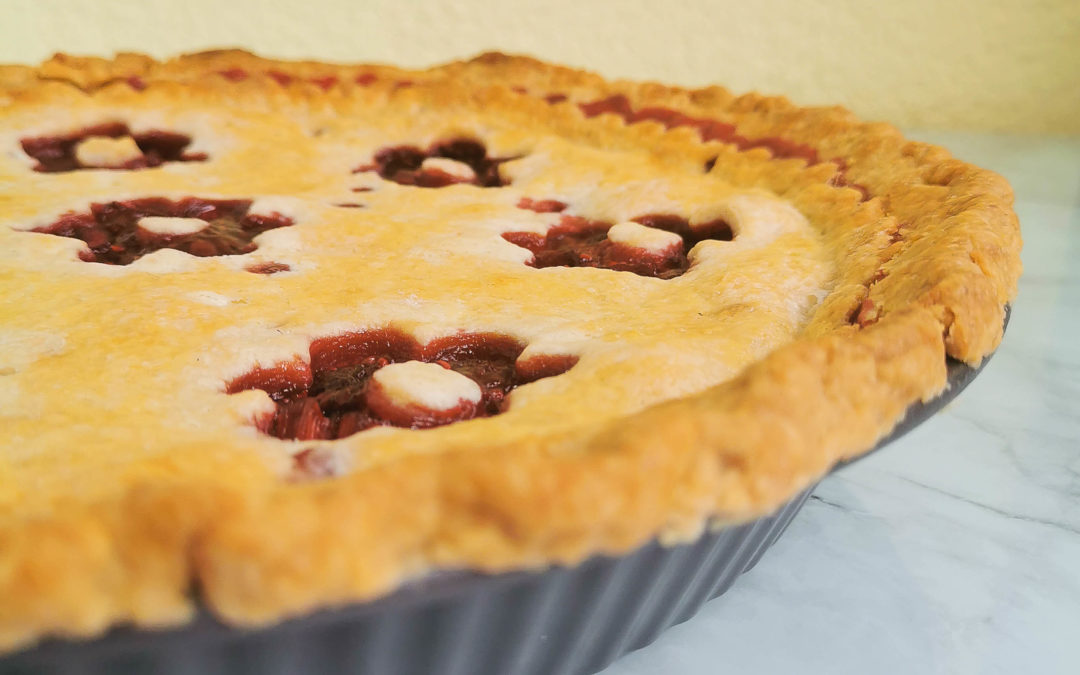 Rhabarber Pie, Himbeeren, Experiment